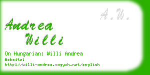 andrea willi business card